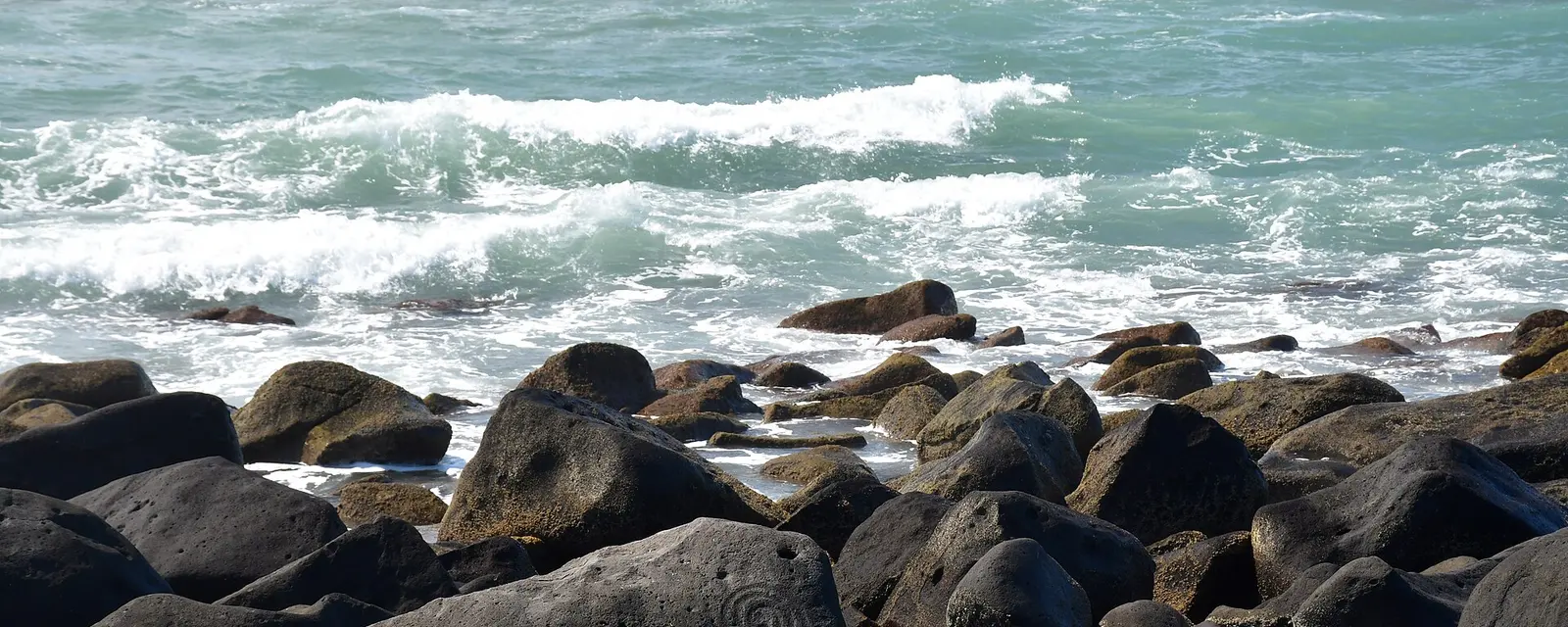 Petroglifos tallados en las rocas de la playa de Las Labradas, Sinaloa