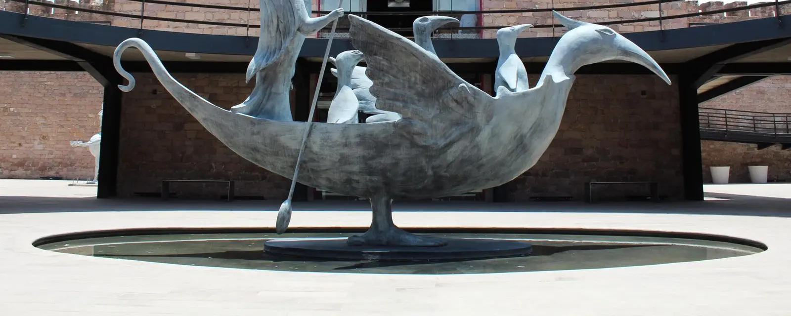 La barca de las grullas, escultura de Leonora Carrington en su museo de San Luis Potosí